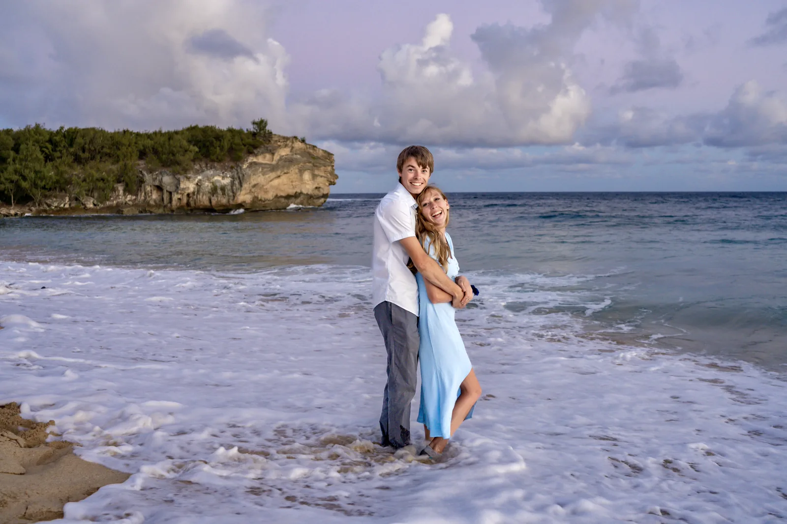 Tate and Hayley at the beach